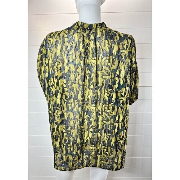 Maison D’Amelie Bishop Sleeve Floral Semi Sheer Regency Blouse XL Whimsigoth - Picture 8 of 15